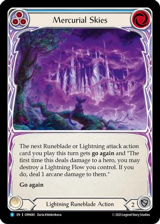 Mercurial Skies (Blue) (OMN061) - Omens of the Third Age Rainbow Foil