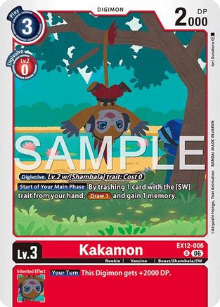 Kakamon (EX12-006) - Digital World Shambala Foil
