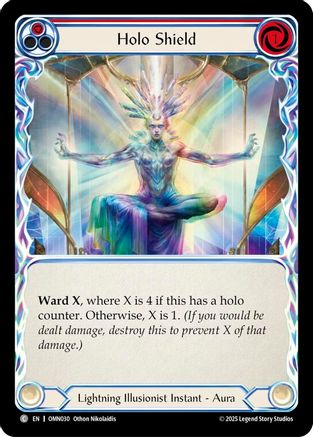 Holo Shield (Red) (OMN030) - Omens of the Third Age Rainbow Foil