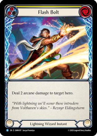 Flash Bolt (Yellow) (OMN107) - Omens of the Third Age Rainbow Foil