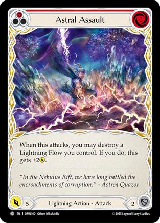 Astral Assault (Red) (OMN160) - Omens of the Third Age Rainbow Foil