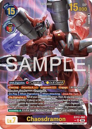 Chaosdramon (Alternate Art) (EX12-060) - Digital World Shambala Foil