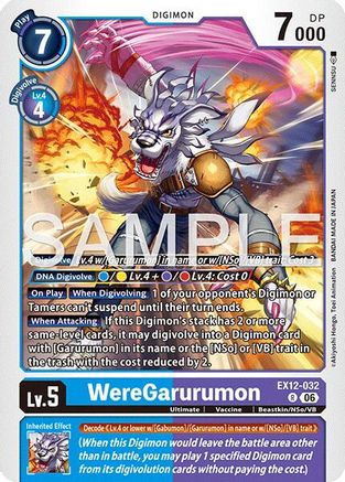 WereGarurumon (EX12-032) - Digital World Shambala Foil