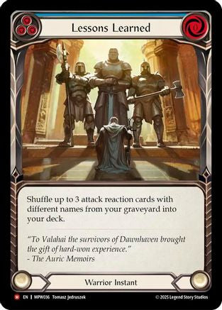 Lessons Learned (Blue) (MPW036) - Mastery Pack Warrior Rainbow Foil