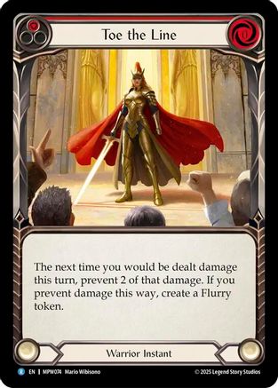 Toe the Line (Red) (MPW074) - Mastery Pack Warrior Rainbow Foil