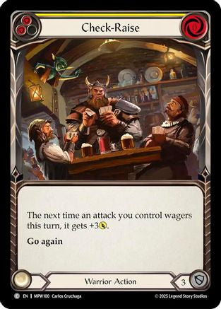 Check-Raise (Yellow) (MPW100) - Mastery Pack Warrior Rainbow Foil