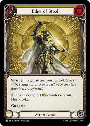 Edict of Steel (Yellow) (MPW104) - Mastery Pack Warrior