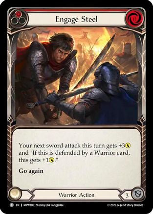 Engage Steel (Red) (MPW106) - Mastery Pack Warrior Rainbow Foil