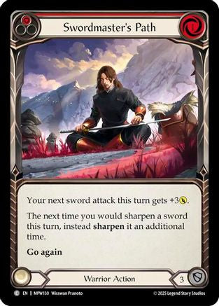 Swordmaster's Path (Red) (MPW130) - Mastery Pack Warrior Rainbow Foil