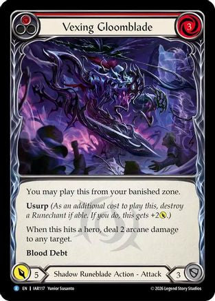Vexing Gloomblade (IAR117) - Usurp the Shadow Throne Rainbow Foil