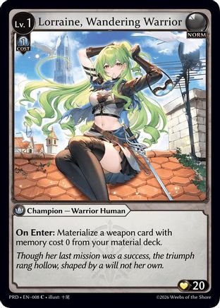 Lorraine, Wandering Warrior (008) - asphodelparadise Foil