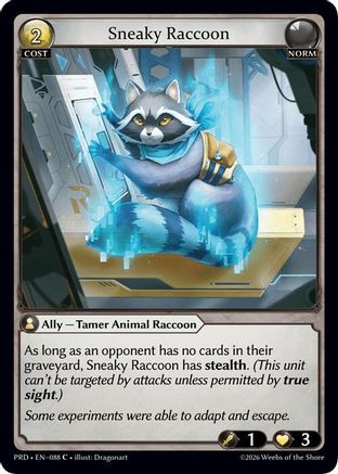 Sneaky Raccoon (088) - asphodelparadise Foil