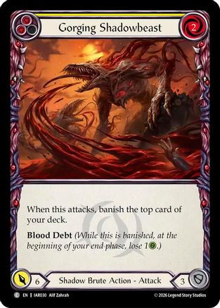 Gorging Shadowbeast (Yellow) (IAR030) - Usurp the Shadow Throne