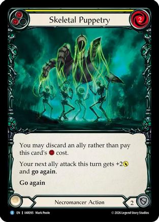 Skeletal Puppetry (Yellow) (IAR095) - Usurp the Shadow Throne Rainbow Foil