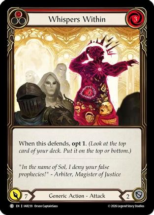 Whispers Within (Red) (IAR239) - Usurp the Shadow Throne Rainbow Foil