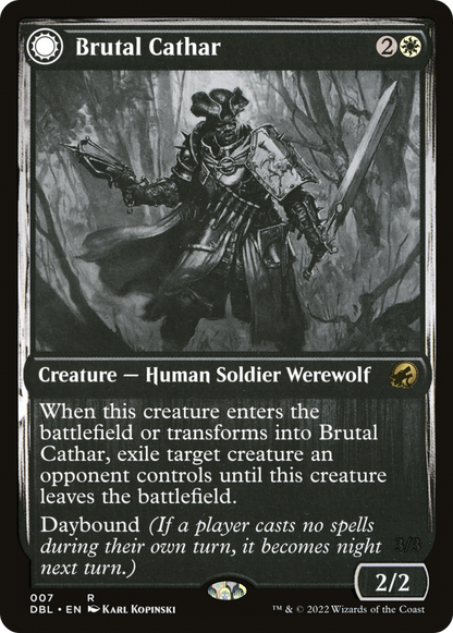 Brutal Cathar // Moonrage Brute [Innistrad: Double Feature]