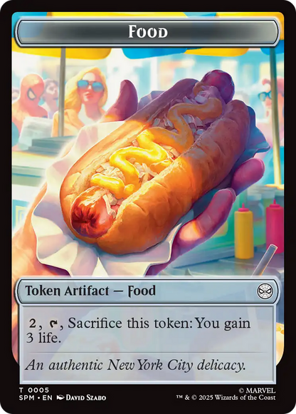 Spider // Food Double-Sided Token [Marvel's Spider-Man Tokens]