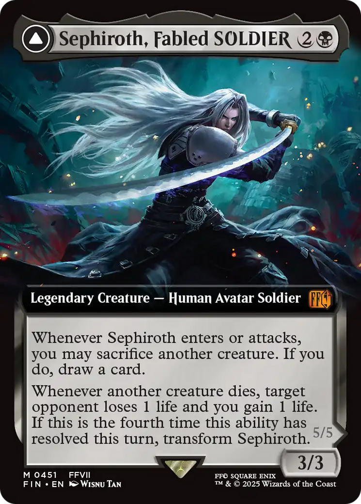 Sephiroth, Fabled SOLDIER // Sephiroth, One-Winged Angel (Extended Art) [FINAL FANTASY]