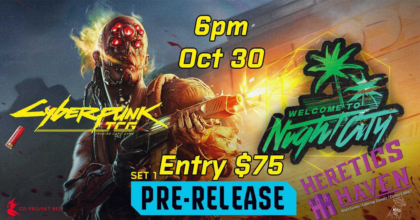 Cyberpunk TCG Prerelease GIG 1 30th September 2026