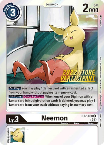 Neemon [BT7-080] (2022 Store Participant) [Next Adventure Promos]