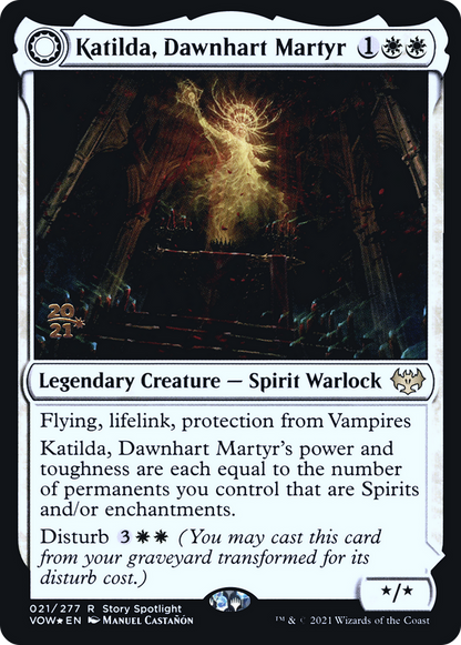 Katilda, Dawnhart Martyr // Katilda's Rising Dawn [Innistrad: Crimson Vow Prerelease Promos]