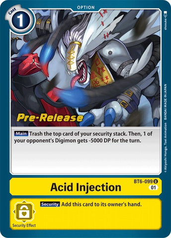 Acid Injection [BT6-099] [Double Diamond Pre-Release Cards]