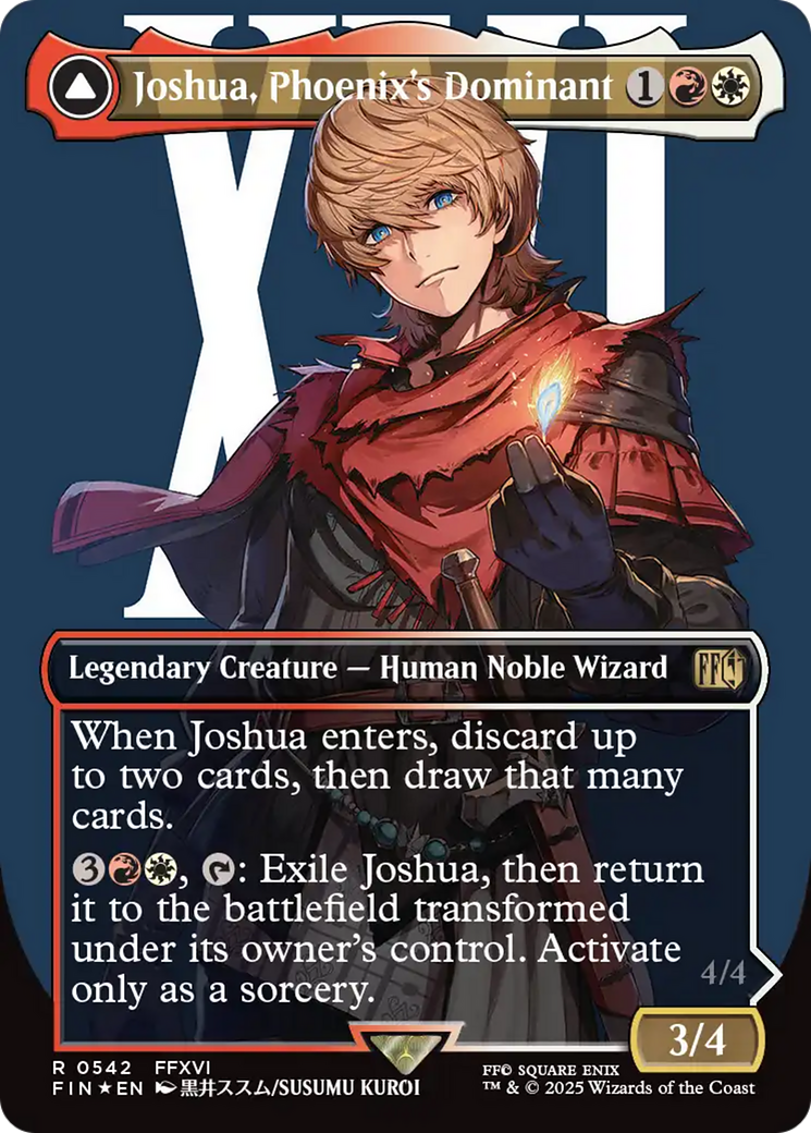 Joshua, Phoenix's Dominant (Borderless) (Surge Foil) [FINAL FANTASY]