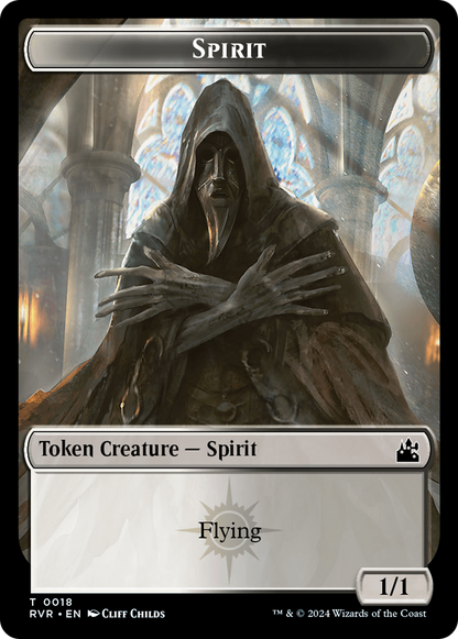 Spirit (0018) // Goblin (0009) Double-Sided Token [Ravnica Remastered Tokens]