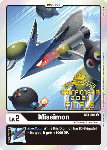 Missimon [BT4-005] (2021 Championship Finals Event Pack Alt-Art Gold Stamp Set) [Great Legend Promos]