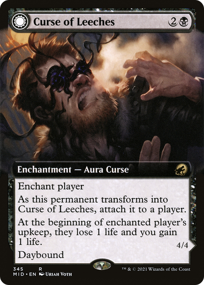 Curse of Leeches // Leeching Lurker (Extended Art) [Innistrad: Midnight Hunt]