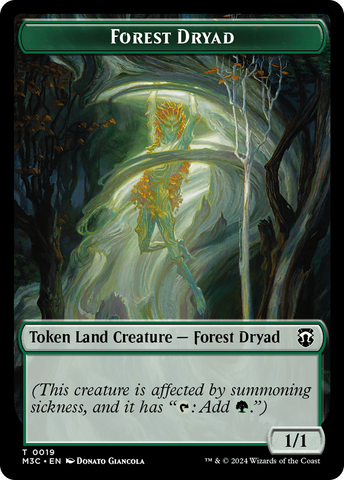 Forest Dryad // Boar Double-Sided Token [Modern Horizons 3 Commander Tokens]