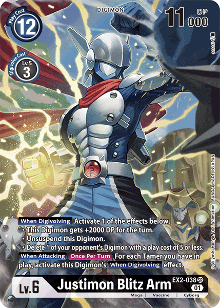 Justimon Blitz Arm [EX2-038] (Alternate Art) [Digital Hazard]