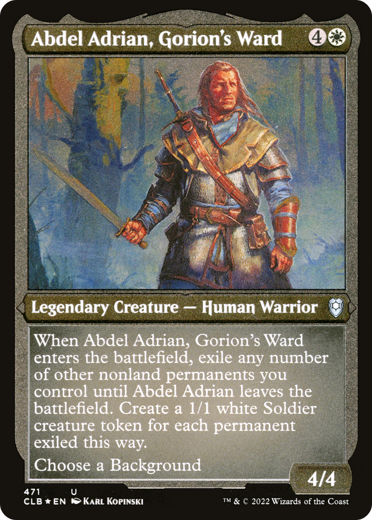 Abdel Adrian, Gorion's Ward (CLB-471) - Commander Legends: Battle for Baldur's Gate Foil
